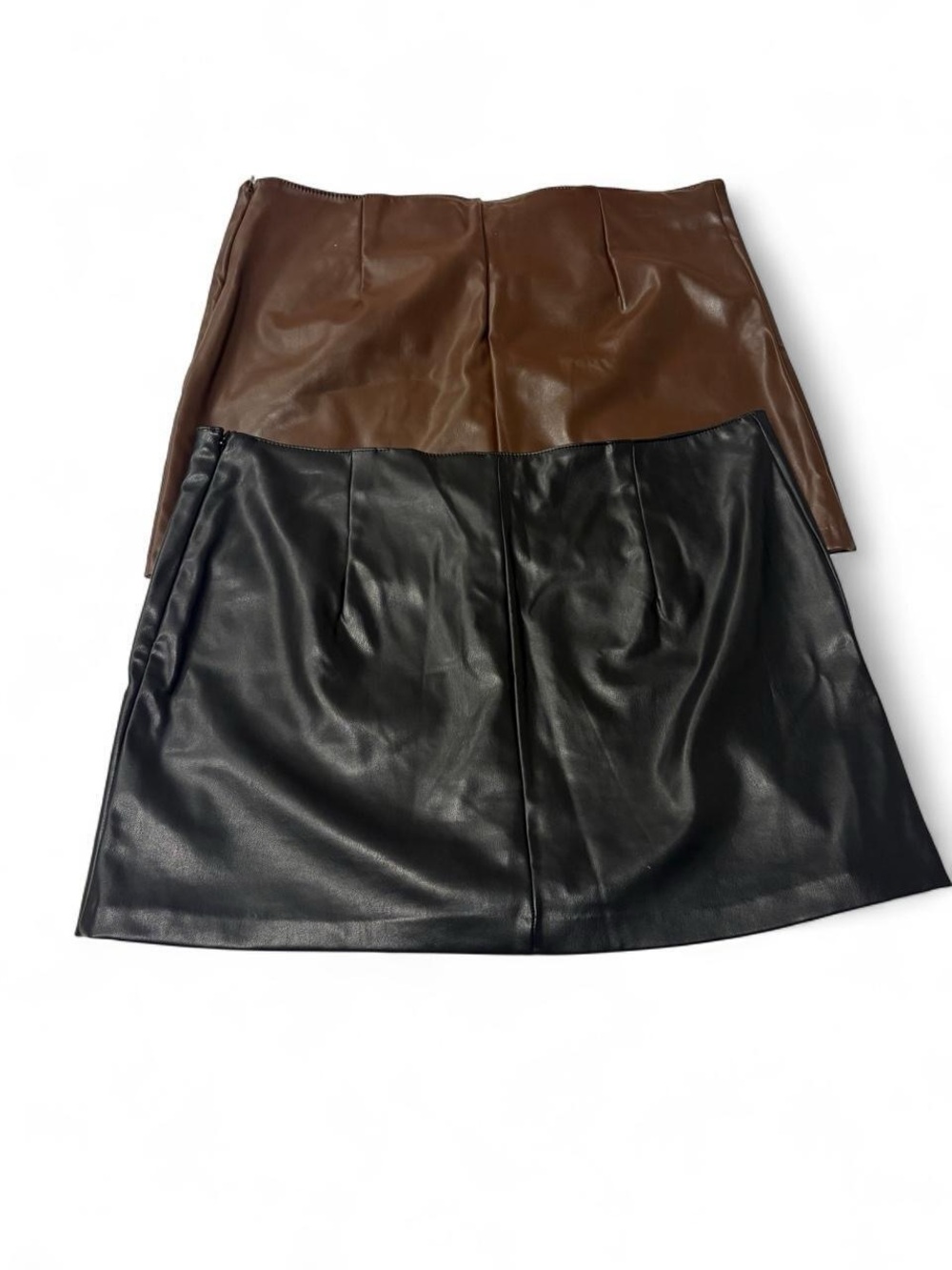 H&M Vegan Leather Mini Skirt Bundle - Brown & Black